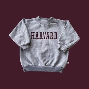 Vintage Harvard University Kids Crewneck Sweatshirt, Size 2T